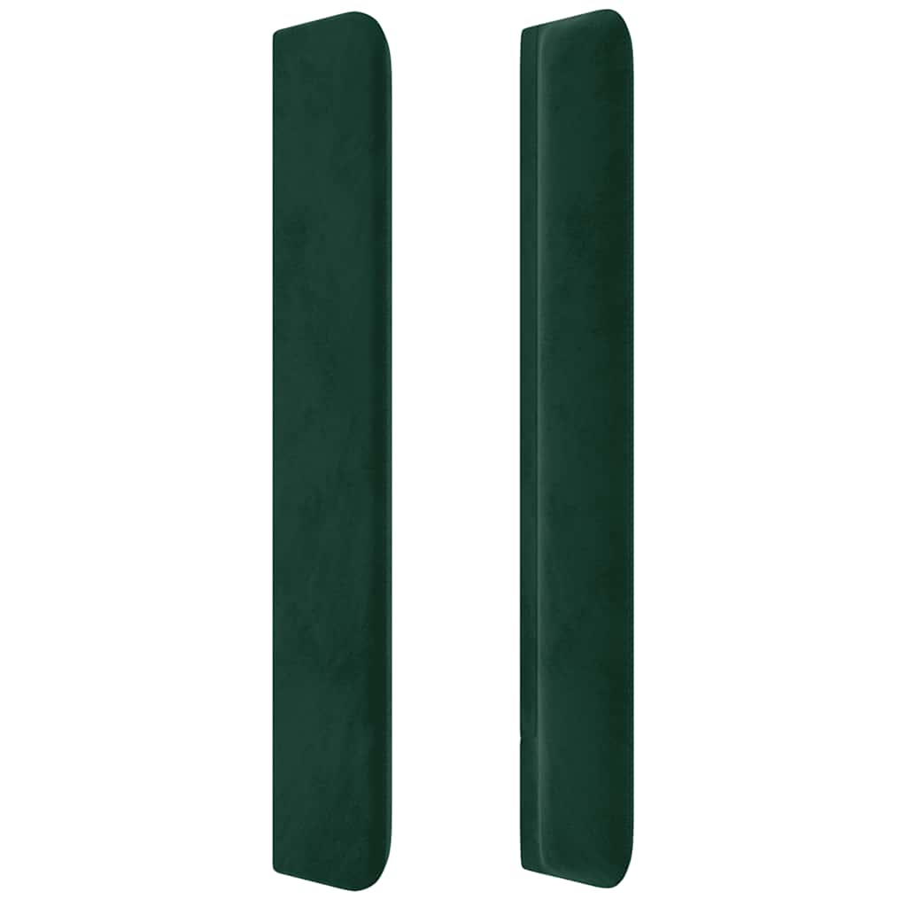 Čelo Postele Typu Ušák Tmavě Zelená 203X16X118/128 Cm Samet