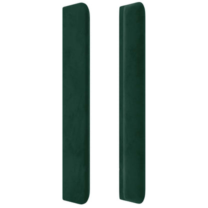 Čelo Postele Typu Ušák Tmavě Zelená 203X16X118/128 Cm Samet