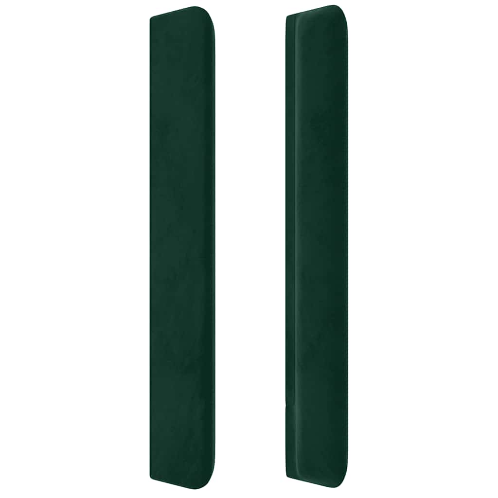 Čelo Postele Typu Ušák Tmavě Zelené 83X16X118/128 Cm Samet