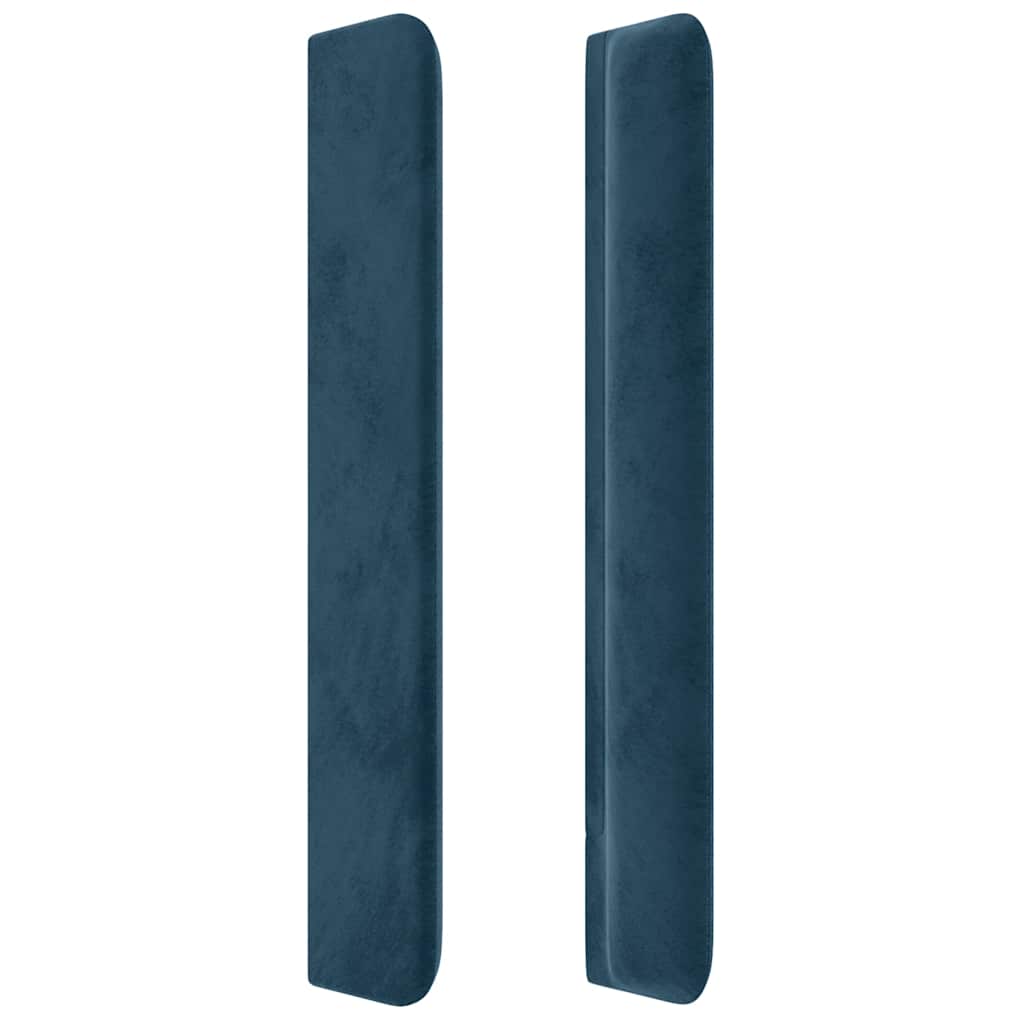 Čelo Postele Typu Ušák Tmavě Modrá 83X16X118/128 Cm Samet