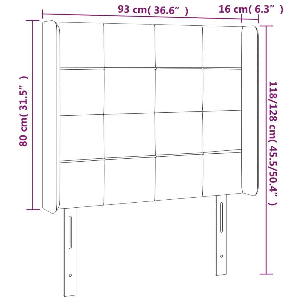 Čelo Postele Typu Ušák Tmavě Zelené 93X16X118/128 Cm Samet