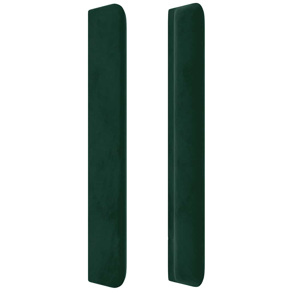Čelo Postele Typu Ušák Tmavě Zelená 183X16X118/128 Cm Samet