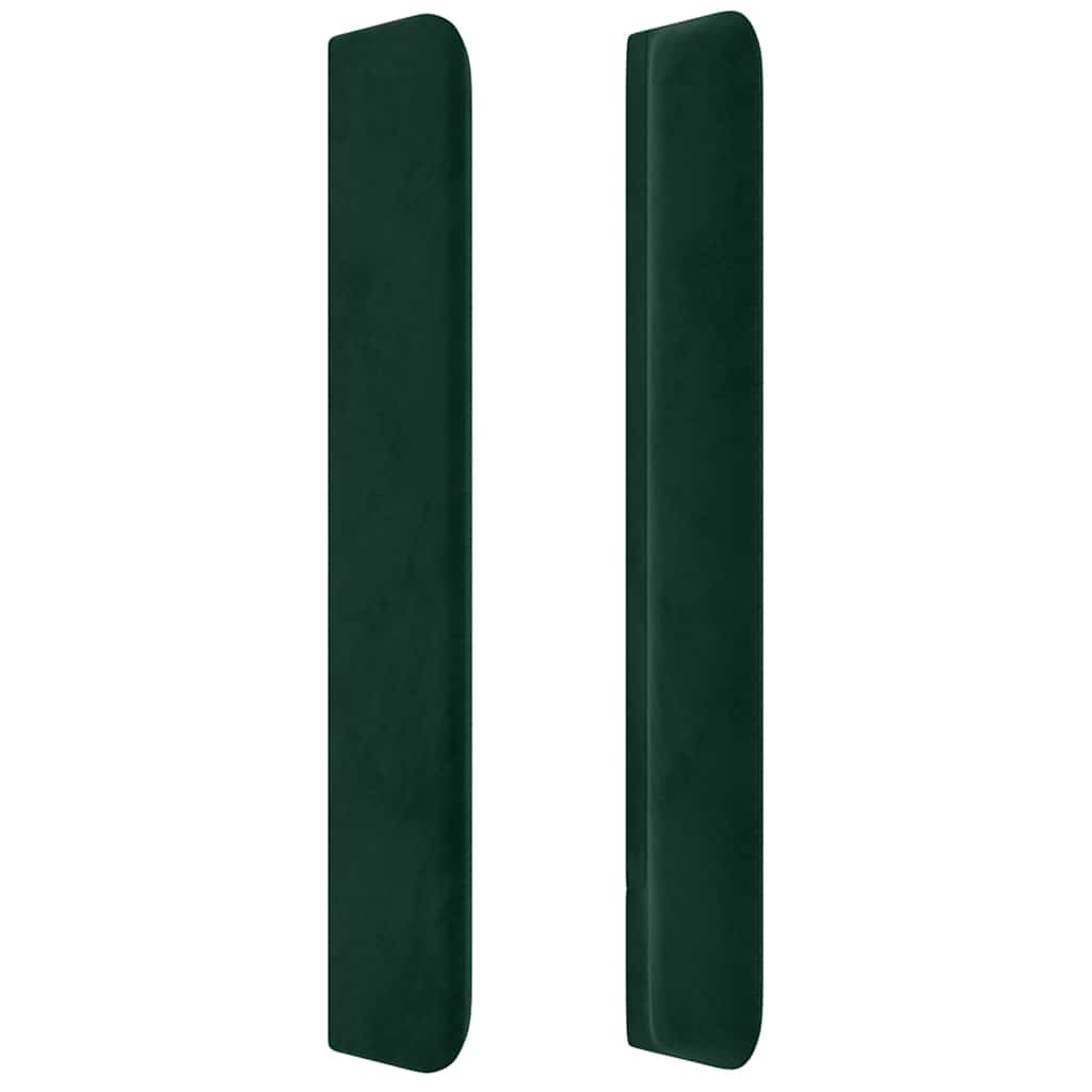 Čelo Postele Typu Ušák Tmavě Zelená 203X16X118/128 Cm Samet