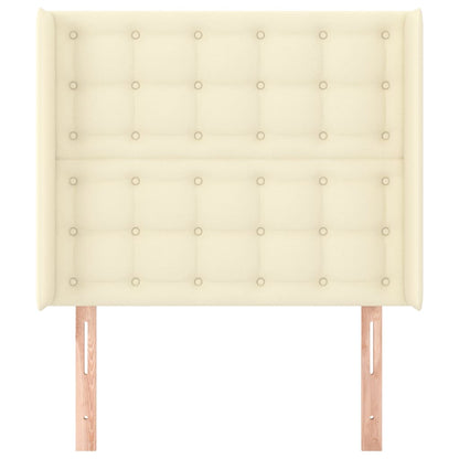 Čelo Postele Typu Ušák Krémové 93X16X118/128 Cm Umělá Kůže