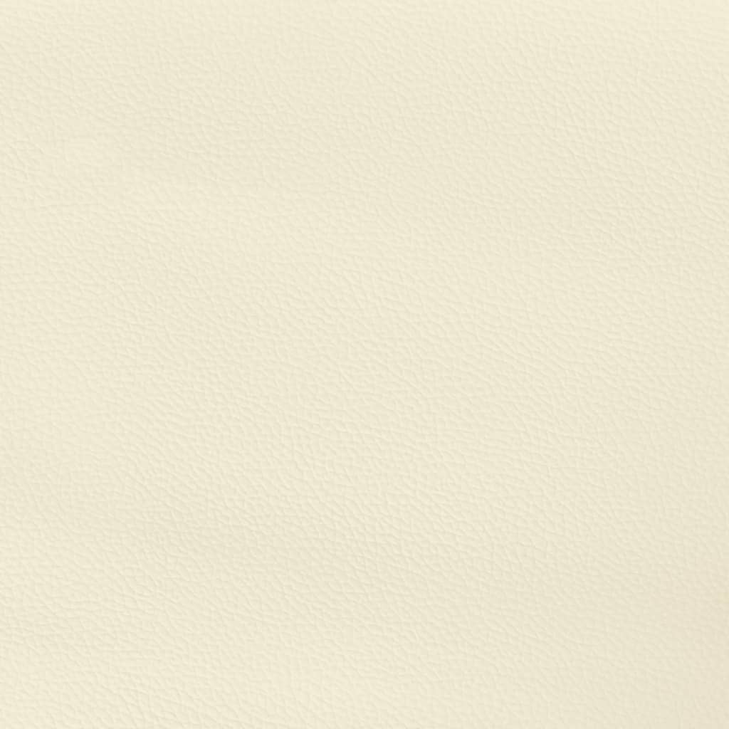 Čelo Postele Typu Ušák Krémové 147X16X118/128 Cm Umělá Kůže