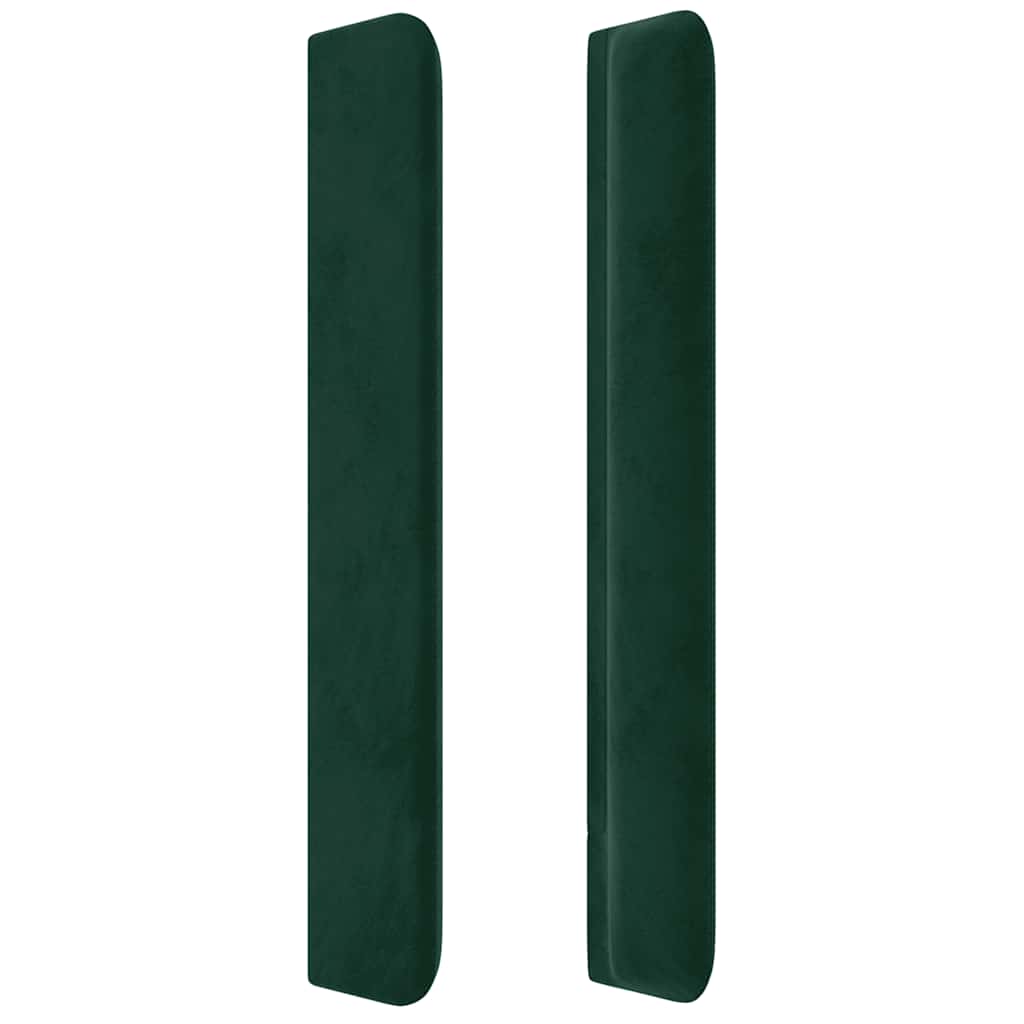 Čelo Postele Typu Ušák Tmavě Zelené 83X16X118/128 Cm Samet
