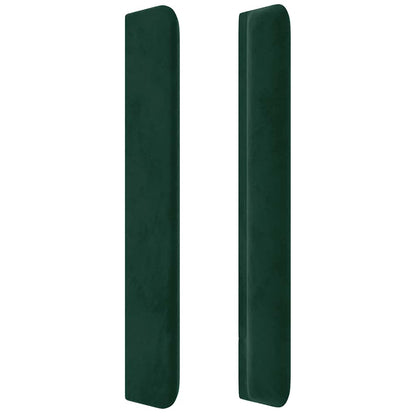 Čelo Postele Typu Ušák Tmavě Zelené 83X16X118/128 Cm Samet