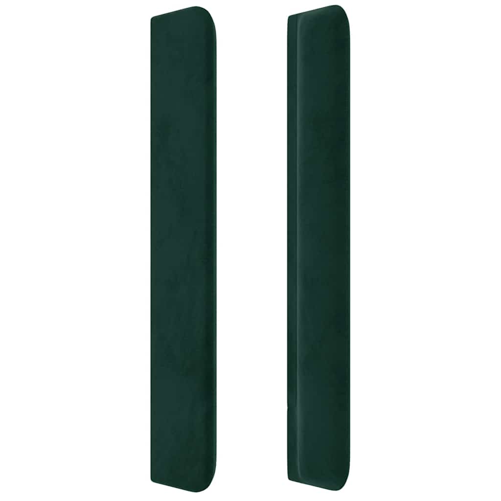 Čelo Postele Typu Ušák Tmavě Zelené 93X16X118/128 Cm Samet