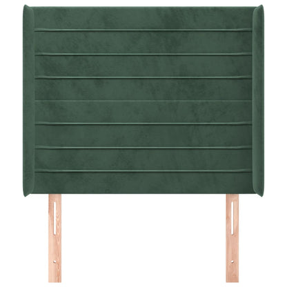 Čelo Postele Typu Ušák Tmavě Zelená 103X16X118/128 Cm Samet