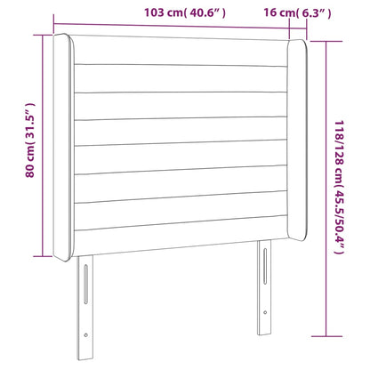 Čelo Postele Typu Ušák Tmavě Zelená 103X16X118/128 Cm Samet