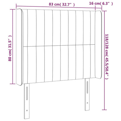 Čelo Postele Typu Ušák Tmavě Zelené 83X16X118/128 Cm Samet