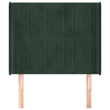 Čelo Postele Typu Ušák Tmavě Zelená 103X16X118/128 Cm Samet