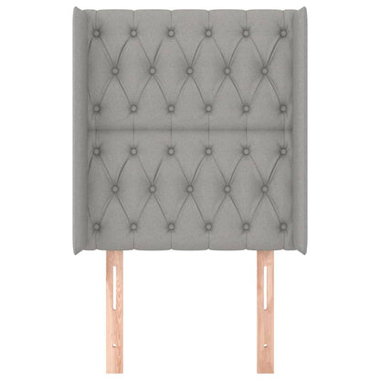 Čelo Postele Typu Ušák Světle Šedé 83X16X118/128 Cm Textil