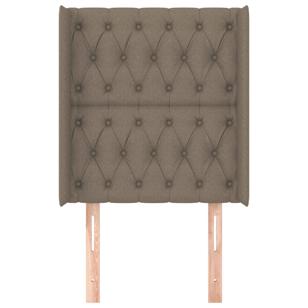Čelo Postele Typu Ušák Taupe 83X16X118/128 Cm Textil