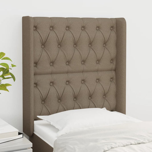 Čelo Postele Typu Ušák Taupe 83X16X118/128 Cm Textil