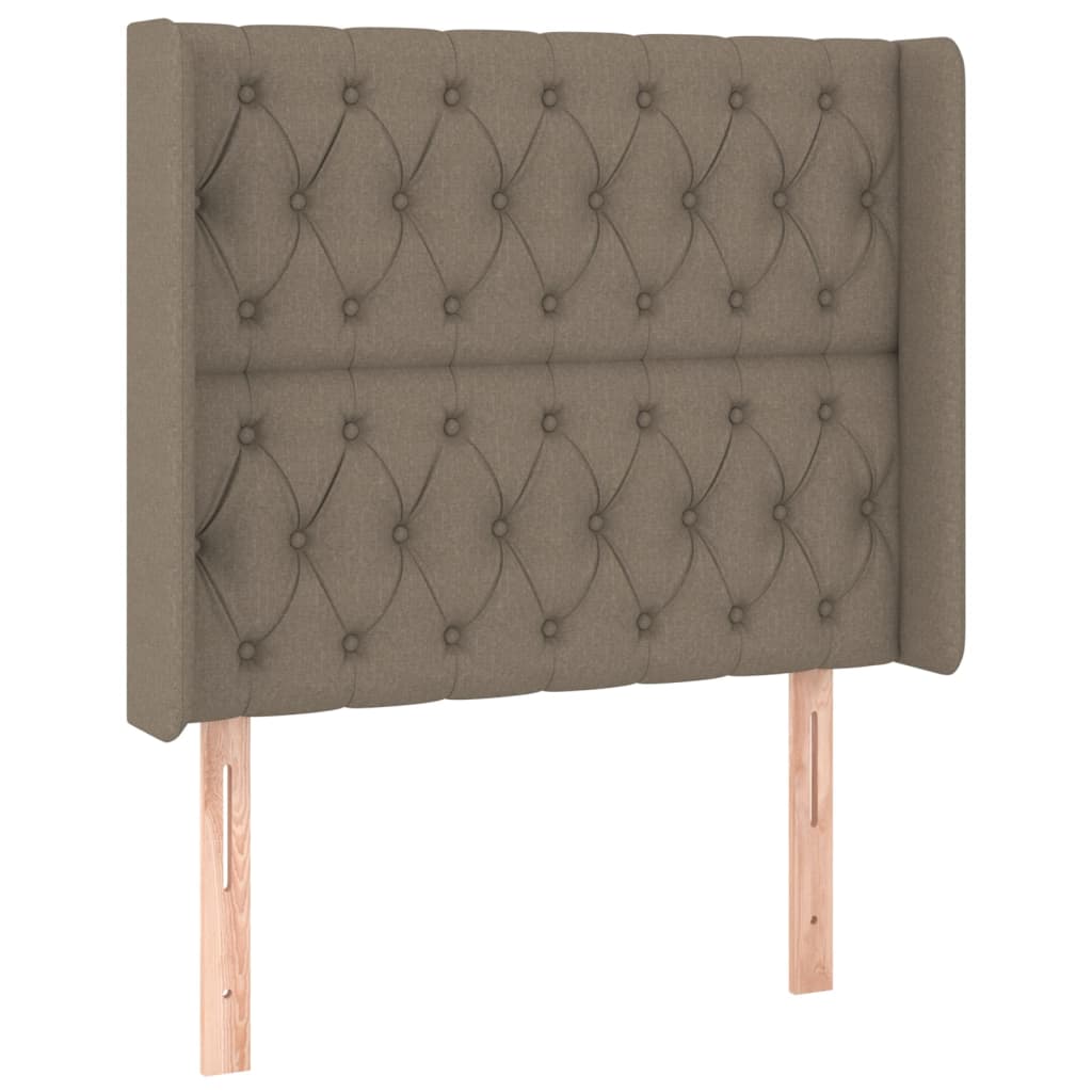 Čelo Postele Typu Ušák Taupe 93X16X118/128 Cm Textil
