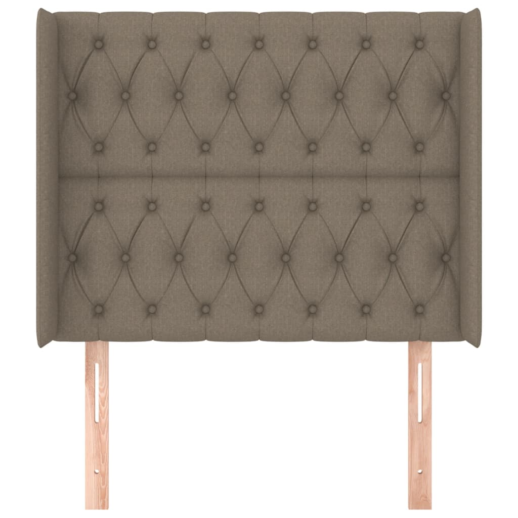 Čelo Postele Typu Ušák Taupe 93X16X118/128 Cm Textil
