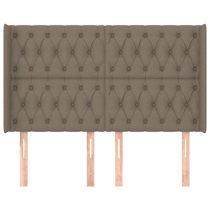 Čelo Postele Typu Ušák Taupe 147X16X118/128 Cm Textil