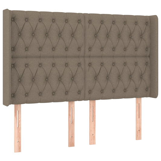 Čelo Postele Typu Ušák Taupe 163X16X118/128 Cm Textil