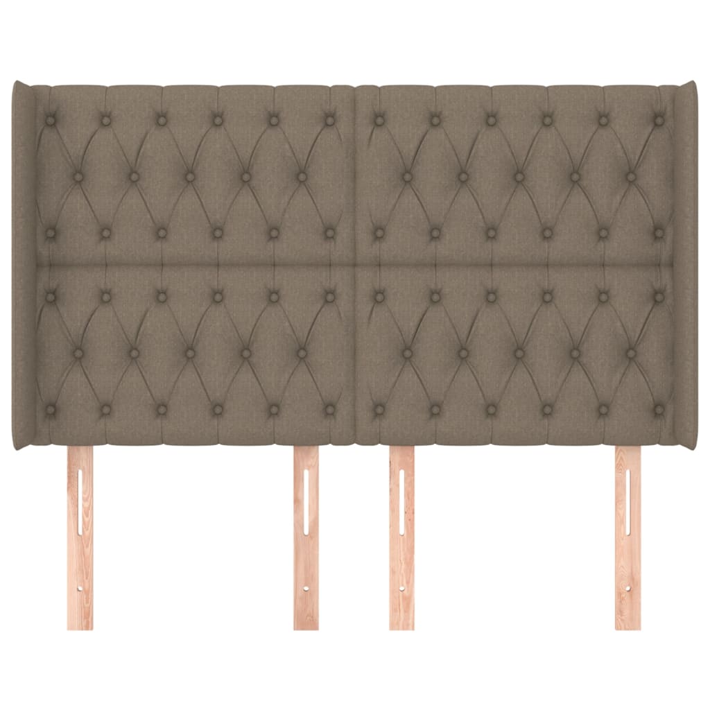 Čelo Postele Typu Ušák Taupe 163X16X118/128 Cm Textil