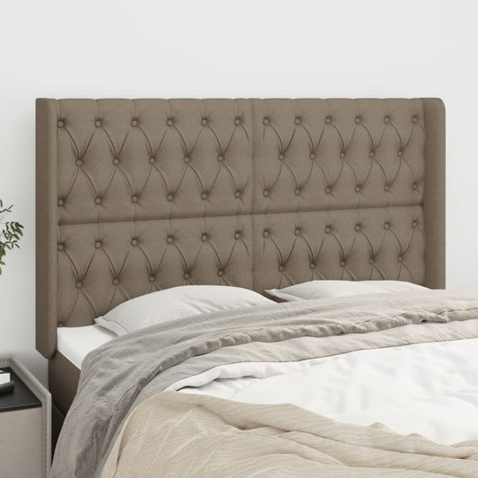 Čelo Postele Typu Ušák Taupe 163X16X118/128 Cm Textil