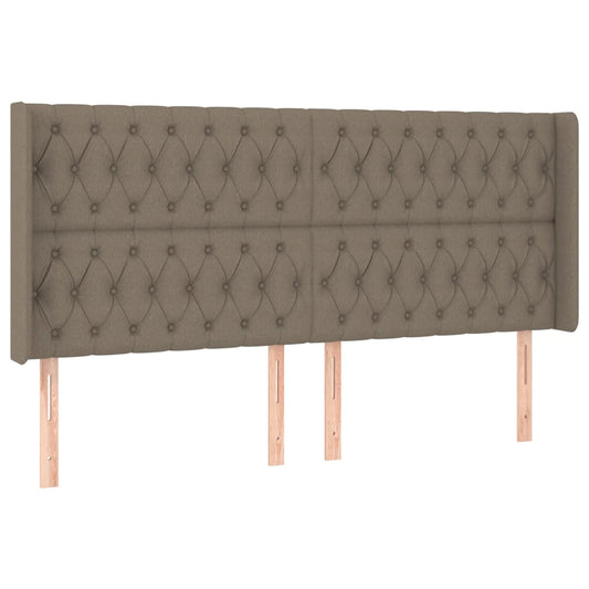 Čelo Postele Typu Ušák Taupe 183X16X118/128 Cm Textil
