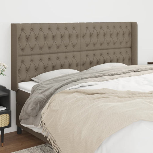 Čelo Postele Typu Ušák Taupe 183X16X118/128 Cm Textil