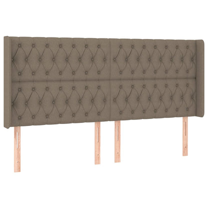 Čelo Postele Typu Ušák Taupe 203X16X118/128 Cm Textil