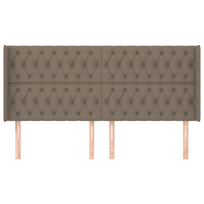 Čelo Postele Typu Ušák Taupe 203X16X118/128 Cm Textil