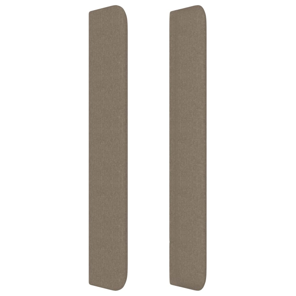 Čelo Postele Typu Ušák Taupe 203X16X118/128 Cm Textil