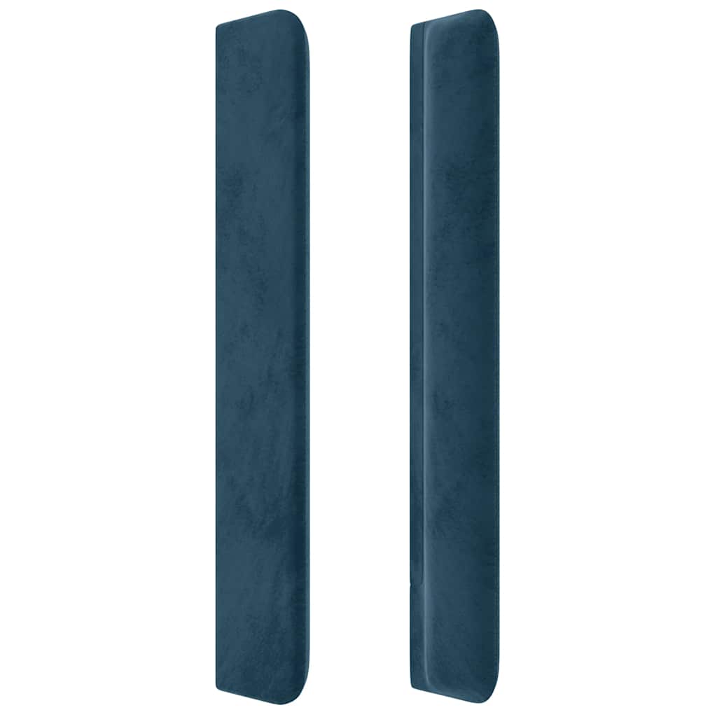 Čelo Postele Typu Ušák Tmavě Modrá 83X16X118/128 Cm Samet