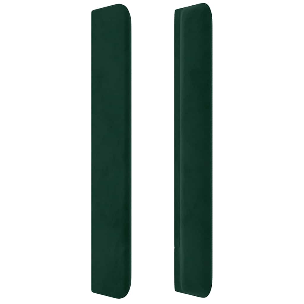 Čelo Postele Typu Ušák Tmavě Zelená 183X16X118/128 Cm Samet