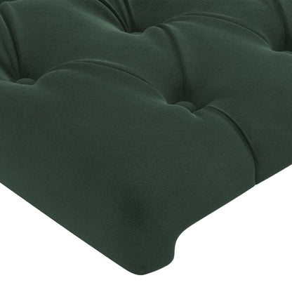 Čelo Postele Typu Ušák Tmavě Zelená 183X16X118/128 Cm Samet