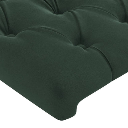 Čelo Postele Typu Ušák Tmavě Zelená 203X16X118/128 Cm Samet