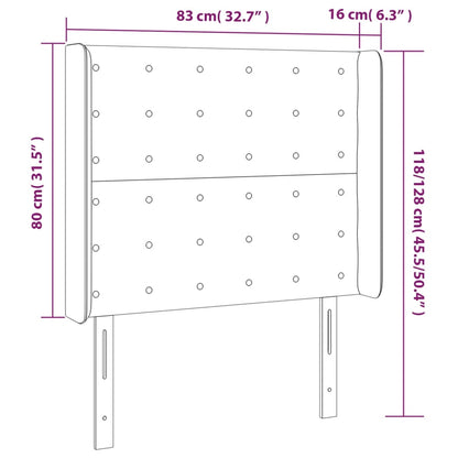 Čelo Postele Typu Ušák Tmavě Zelené 83X16X118/128 Cm Samet