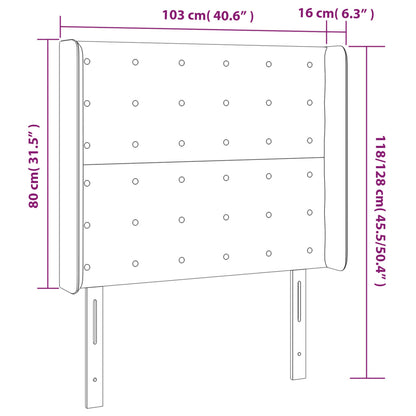 Čelo Postele Typu Ušák Tmavě Zelená 103X16X118/128 Cm Samet