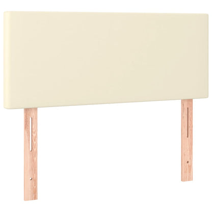 Čelo Postele S Led Krémové 80 X 5 X 78/88 Cm Umělá Kůže