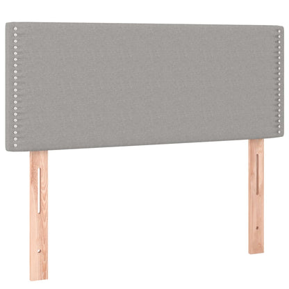 Čelo Postele S Led Světle Šedé 90X5X78/88 Cm Textil