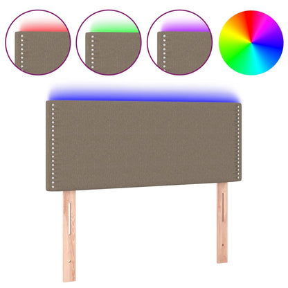 Čelo Postele S Led Taupe 90X5X78/88 Cm Textil
