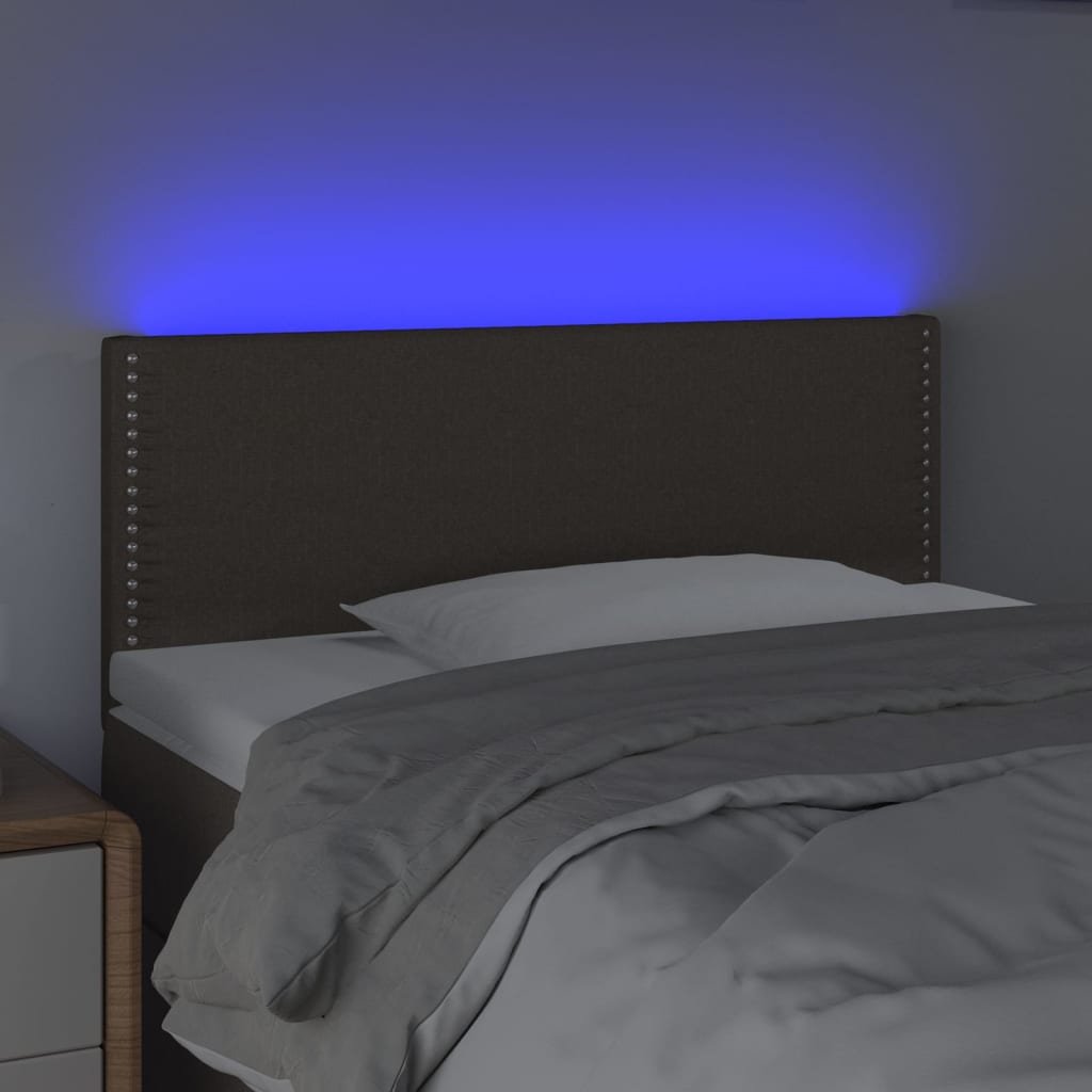 Čelo Postele S Led Taupe 90X5X78/88 Cm Textil