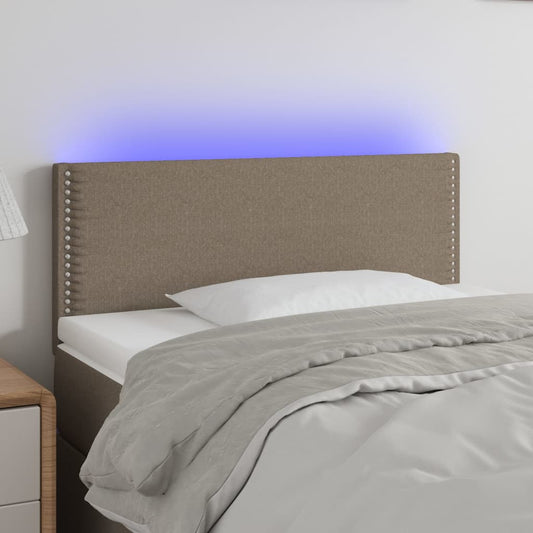 Čelo Postele S Led Taupe 90X5X78/88 Cm Textil
