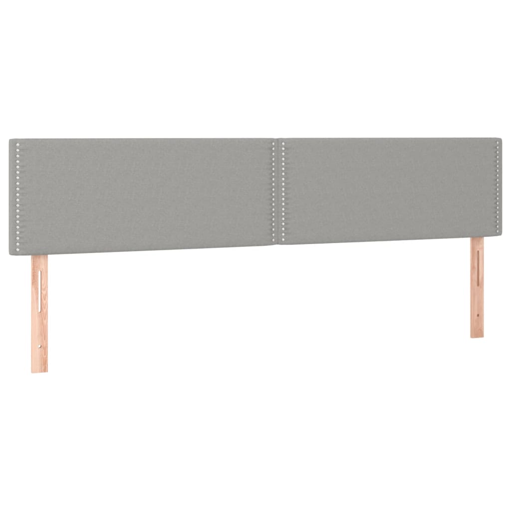 Čelo Postele S Led Světle Šedé 180X5X78/88 Cm Textil