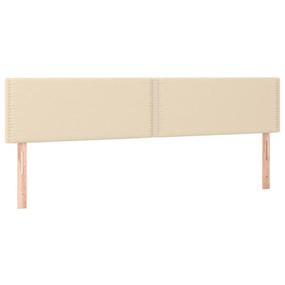 Čelo Postele S Led Krémové 180X5X78/88 Cm Textil
