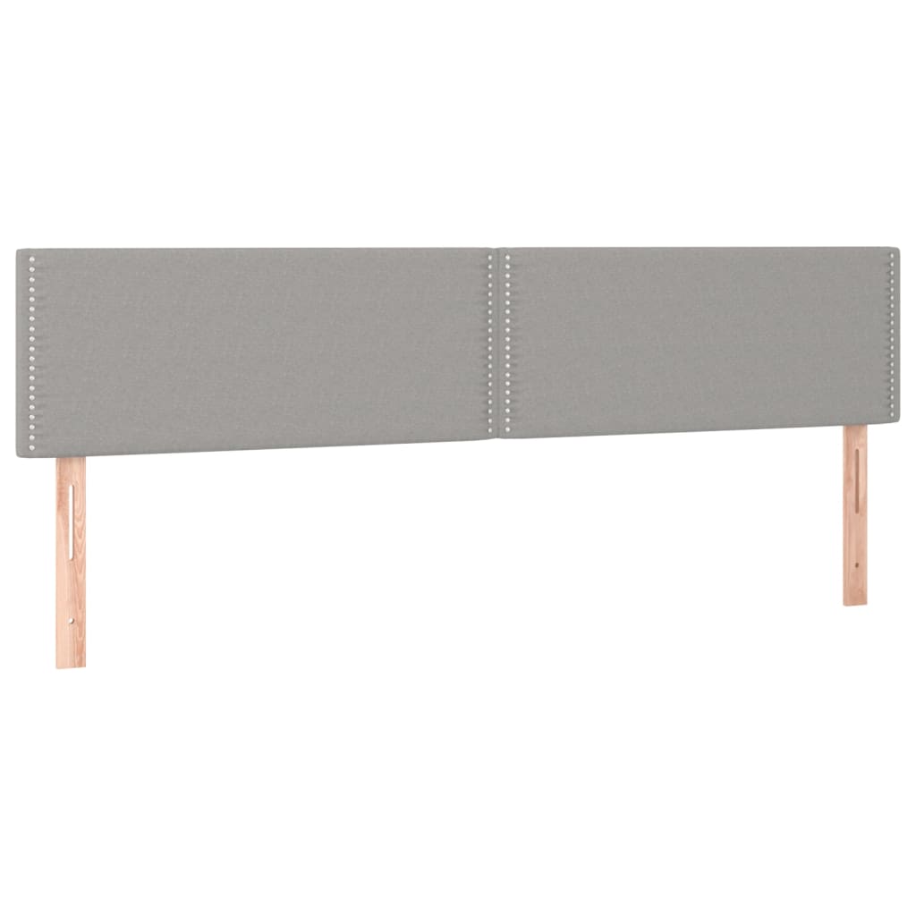 Čelo Postele S Led Světle Šedé 200X5X78/88 Cm Textil