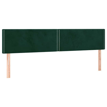 Čelo Postele S Led Tmavě Zelené 180X5X78/88 Cm Samet