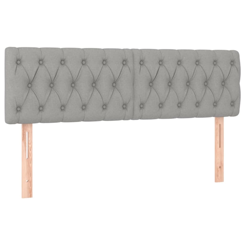 Čelo Postele S Led Světle Šedé Textil Světle Šedá