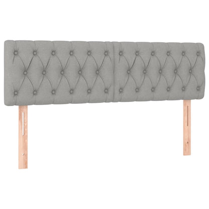 Čelo Postele S Led Světle Šedé Textil Světle Šedá