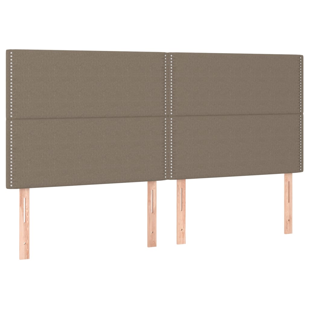 Čelo Postele S Led Taupe 200X5X118/128 Cm Textil