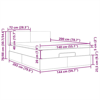 Čelo Postele S Led Tmavě Šedé 144X5X118/128 Cm Samet