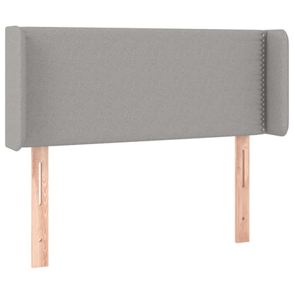 Čelo Postele S Led Světle Šedé 93 X 16 X 78/88 Cm Textil